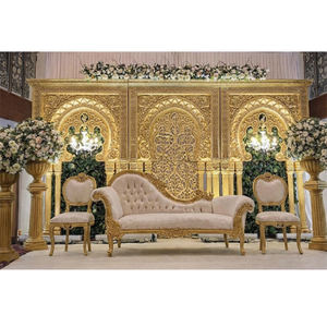 Arche de toile de fond 3D pour mariage royal d'Asie du Sud, thème palais indien, décor de scène en fibre de verre détachable, fabrication usine - Product Image 1