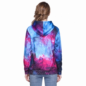 Womens Winter <b>Galaxy</b> Print Fleece Eco-Friendly <b>Hoodie</b> All Space <b>Galaxy</b> Graphic Pullover Sweatshirt Kangaroo Pocket Drawstring - Product Image 2