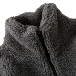 Vestes grandes tailles, mode, logo personnalisé, veste en polaire sherpa zippée pour homme, hiver - Product Image 5