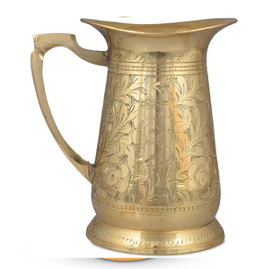 Carafe en cuivre pur au fini miroir élégant, avec un corps lisse et sans couture. Ustensiles de cuisine modernes et élégants disponibles à prix de gros. - Product Image 2