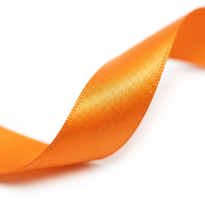 6mm Orange Single Face Satin Ribbon Customizable Supplier 350 Meter Roll for Halloween Candy Packaging Party Favor <b>Bows</b> Bulk - Product Image 1