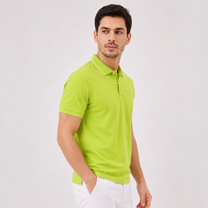 Camisa polo de hombre a la moda con diseño moderno, tela suave, fácil de llevar, perfecta para ropa urbana y conjuntos diarios, elegante y moderna. - Product Image 3