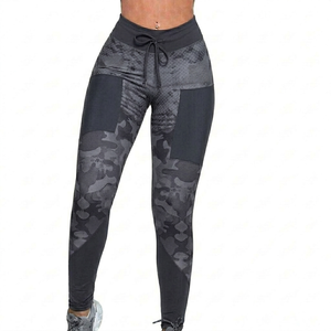 Women Yoga Set Best Quality Textured Solid Stitch Digital Print 2 Piece Breathable High Waist - Product Image 5