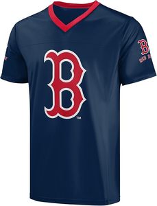 Camiseta Chicago Cubs Azul Rey con Cuello en V, Ribete Rojo y Logotipo, Material de Poliéster, Diseño Deportivo Resistente - Product Image 3