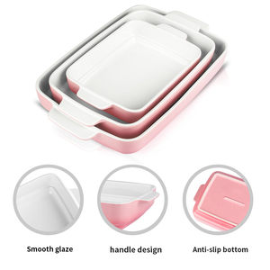 Bandeja para Lasaña de Porcelana Apta para Horno, Bandeja para Hornear de Cerámica Profesional, Juego de Cazuelas de Varios Tamaños - Product Image 2