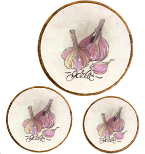 Tazón de servir de madera de acacia con diseño de palmera impreso en esmalte, vajilla para mesa, tazón para fiestas. - Product Image 4