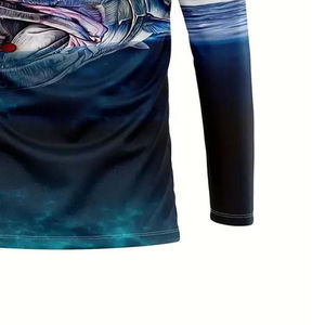 Camisetas de Pesca Deportivas con Logotipo Personalizado para Hombre, Camisetas Transpirables de Poliéster y Elastano con Estampado por Sublimación, Chaquetas para Uso en Exteriores y Caza - Product Image 6