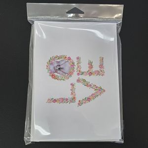 Hay thay đổi A7 kích thước 5x7 trống lưu ý thẻ gói của 8 màu trắng tiêu chuẩn Poodle tình yêu thiệp chúc mừng với phong bì - Product Image 3