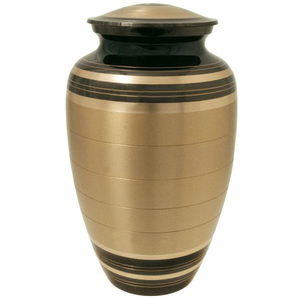 Urne funéraire artisanale en laiton massif, design moderne, décoratif, forme cylindrique, avec impression personnalisée, pour cendres humaines. - Product Image 3