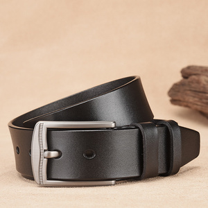 Cinturón Casual con Hebilla de Pin, Cinturones de Cuero Genuino al por Mayor, Cinturón de Cuero con Logotipo Personalizado para Hombre - Product Image 4