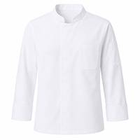 Uniforme de chef professionnel 100% coton tricoté à manches longues respirant unisexe pour la cuisine, les restaurants, les hôtels, vente en gros ODM