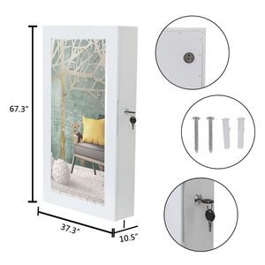 Armadio Portagioie da Parete Salvaspazio con Specchio Spedizione Gratuita - Product Image 6
