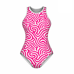 Traje de Baño Deportivo de Una Pieza con Control de Abdomen, Estampado Animal, Impermeable, de Secado Rápido y Corte Alto - Product Image 3