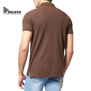 Chemise à manches courtes unie marron pour homme Relevo Industries, 100% coton, respirante, séchage rapide, écologique, vêtements décontractés - Product Image 4