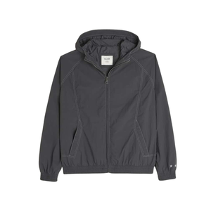 Men's <b>Hooded</b> Windbreaker Jacket with Full <b>Zip</b> and Two Side Pockets for Outdoor Wear - Product Image 1