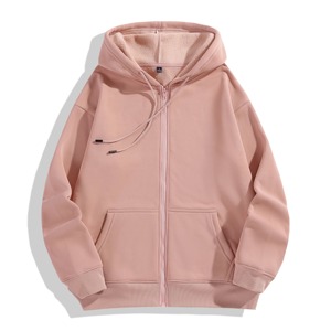 Custom Full Zip Hoodie Men's Heavyweight Zip Up Hoodies Oversized Cotton Fleece Sweatshirt Streetwear Zipper Hoodie - Product Image 3