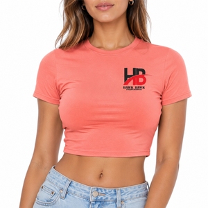 Women's Short Sleeve Crop Top Premium Quality Soft Cotton Crop Style Comfort Fit Factory Direct Custom Made Crop Top - Product Image 1