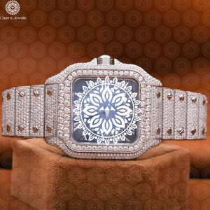 นาฬิกาข้อมือผู้ชาย Charm Jewels หรูหรา ตัวเรือนสแตนเลสทรงเหลี่ยม เครื่องจักรกล หน้าปัดคริสตัลแซฟไฟร์ ขนาด 40 มม. ระบบวันที่อัตโนมัติ กันน้ำ 10 บาร์ - Product Image 1