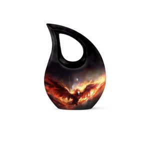 Urna Funeraria Grande en Forma de Lágrima para Cenizas Humanas, Urna Decorativa de Metal para Cenizas de Mujer - Product Image 3