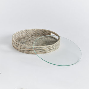 Plateau de service tissé en fibres naturelles écologique et élégant - Product Image 6