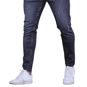 กางเกงยีนส์เดนิมขาดๆ สำหรับผู้ชาย คุณภาพพรีเมียม เนื้อผ้านุ่ม เอวสูง สวมใส่สบายๆ เหมาะกับกิจกรรมกลางแจ้ง ทรงสลิมฟิต แต่งดีเทลขาดๆ แบบคัสตอม - Product Image 5