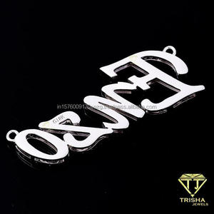 Colgante de diamante cultivado en laboratorio de primera calidad con diseño de letra personalizada, joyería de moda brillante y lujosa para hombres y mujeres, venta al por mayor. - Product Image 3