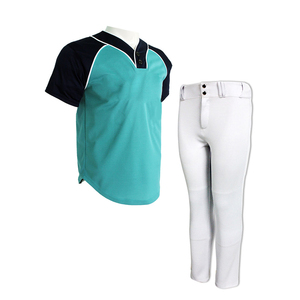 Ensemble d'uniformes de baseball personnalisés pour hommes, maillot sublimé, pantalon en polyester respirant, manches courtes, pantalon blanc, couleur vert marine - Product Image 1