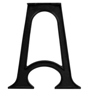 Juego de 2 patas de mesa de comedor de hierro fundido negro mediano - Product Image 6