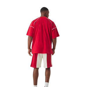 Ensemble deux pièces d'été pour homme grande taille, t-shirts à manches courtes et shorts amples, légers, respirants, décontractés, coupe ample, 100% coton - Product Image 2