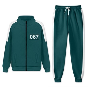 Sudadera con capucha de calamar para hombre, traje deportivo con cremallera frontal, estilo coreano, con Logo personalizado, informal, 2021 - Product Image 3