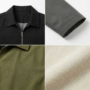 Conjunto Deportivo Casual para Hombre, Chaqueta con Cierre y Cuello Camisero, Pantalones de Color Sólido, Transpirable, 2 Piezas - Product Image 4