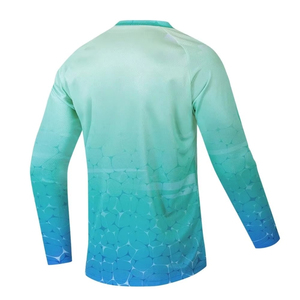 Chemise de pêche à manches longues pour homme de haute qualité, 100% polyester, impression par sublimation, protection anti-UV UPF 50, design Blue Marlin - Product Image 2
