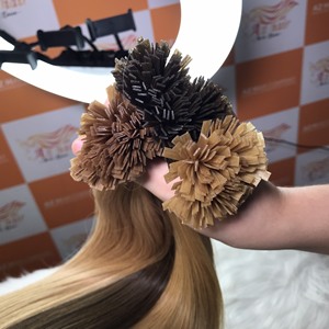 Meilleure vente luxe Remy Extensions de cheveux pointe plate droite vietnamienne kératine faisceaux de cheveux Machine Double trame 8-34 pouces beaucoup - Product Image 3