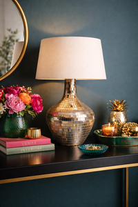 Fabric Net Metal Lamp Shade Decorative Desk Lamp Creative Weave Design Halogen Bulbs Warm White <b>Light</b> Eye Caring Minimalist - Product Image 3