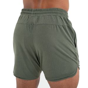 Shorts de sport pour hommes, tendance, avec logo personnalisé, en mesh, pour la gym, entraînement, coupe slim, imprimés numériquement, vente flash - Product Image 2