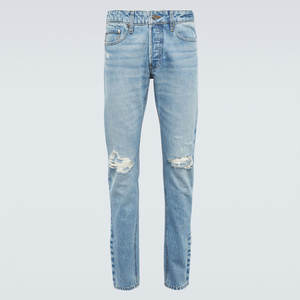 Pantalones Vaqueros Ajustados de Moda para Hombre, Tela Suave y Elástica, Cómodos para Uso Diario - Product Image 1