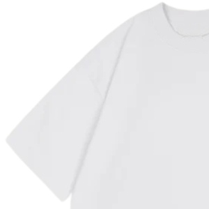 Men Super Heavyweight Blank T Shirt <b>White</b> Oversized Cotton Short Sleeve Crew Neck Minimal <b>Plain</b> <b>Tee</b> OEM Supply - Product Image 3