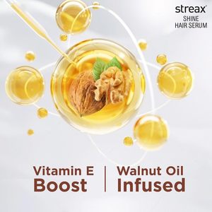 Sérum capillaire Streax - 200 ml, sérum capillaire pour cheveux secs et frisés, pour femmes et hommes, pour cheveux bouclés et ondulés, cheveux raides, soie et brillance - Product Image 3