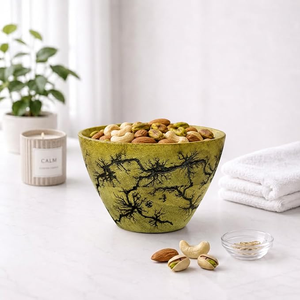 FAIZA CRAFT Bol à salade moderne fait main en bois naturel poli, écologique et léger, pour la maison, la cuisine et la décoration de table - Product Image 1