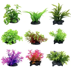 Kleurrijke Kleine Plastic Aquarium Planten Aquarium Nep Bloem Ornament