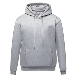 High Quality Men's Distress Jersey Hoodie Unlined <b>Velour</b> Puff Technique Solid Terry Street Pullover Heated 100% Cotton - Product Image 1