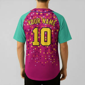 Livraison rapide, maillots de baseball à manches courtes respirants personnalisés, impression par transfert thermique, prix abordable - Product Image 3