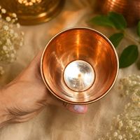 Gobelet en cuivre authentique fait main, écologique, avec motif vintage en relief, tasse portable pour la maison, les fêtes et les mariages