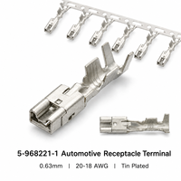 Connecteur femelle à sertir pour automobile TE Connectivity AMP MQS, référence 5-968221-1, borne de 0,63 mm, plaqué étain, 20-18 AWG