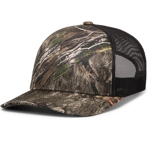 Gorra de béisbol de camuflaje Bottomland Trucker con malla transpirable Real Tree, ajustable, para caza y pesca al aire libre - Product Image 1