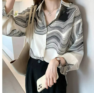 Camisa Elegante de Talla Grande para Mujer, Blusa de Moda con Manga Larga, Nueva Camisa Casual para Mujer - Product Image 1