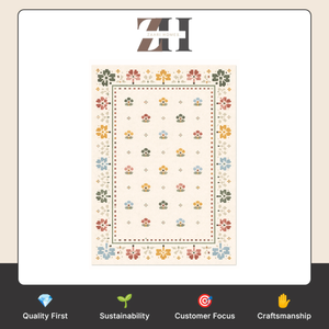 Alfombra de Lana Hecha a Mano Rang Phool, Alfombra de Lana de Diseño, Alfombra Moderna con Patrón Floral, Fabricante de Alfombras de Primera Calidad - Product Image 6