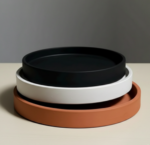 Assiettes en terre cuite artisanales, ensemble de vaisselle moderne et écologique, résistant au lave-vaisselle et au four, pour les repas quotidiens en intérieur - Product Image 1