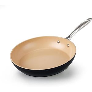 Heavy Duty Non-Stick Saute Fry <b>Pan</b> with Durable Aluminum Construction and Ergonomic Grip Handle for Easy Cooking - Product Image 3