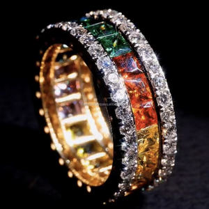 แหวนคุณภาพสูง VVS Moissanite 925ฮิปฮอปโมอปเงินแท้สีเงินสำหรับปลูกในห้องปฏิบัติการได้รับการรับรอง - Product Image 1